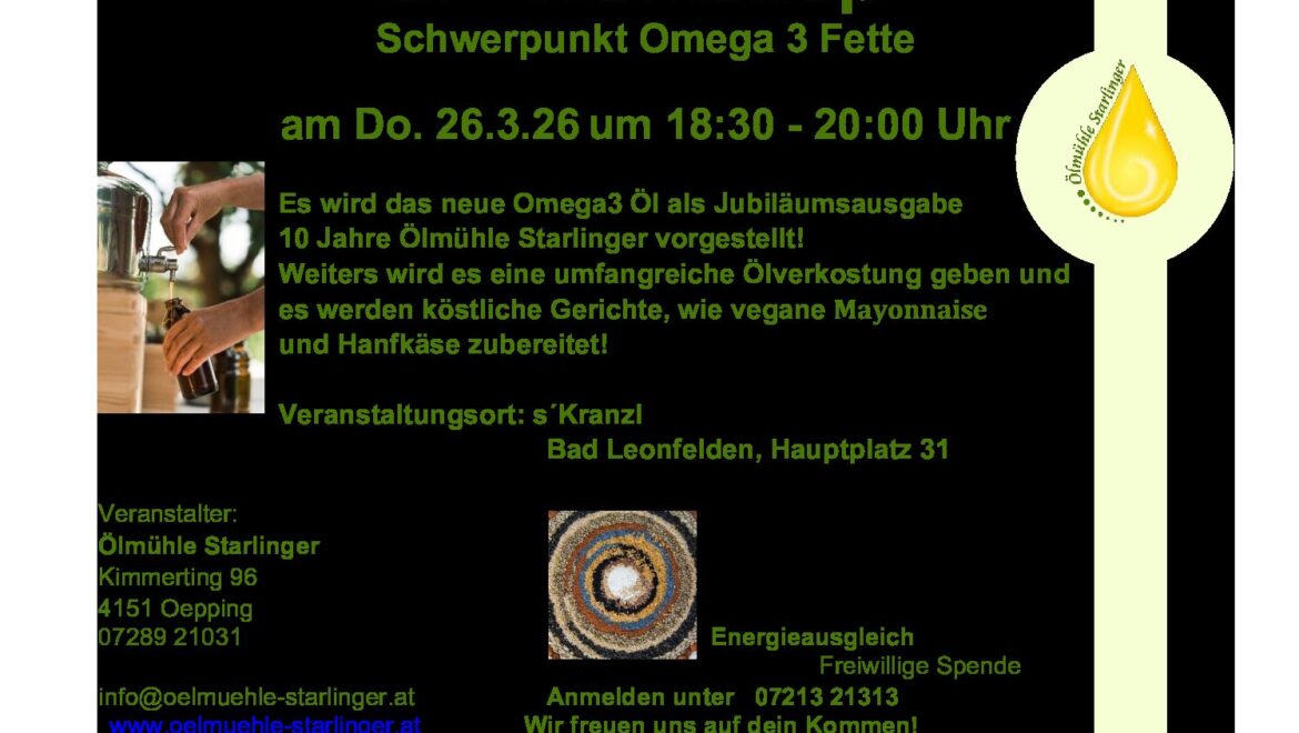 Öl – Workshop Do 26.3.26
